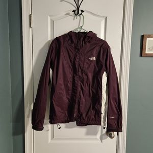 North Face purple/white rain jacket